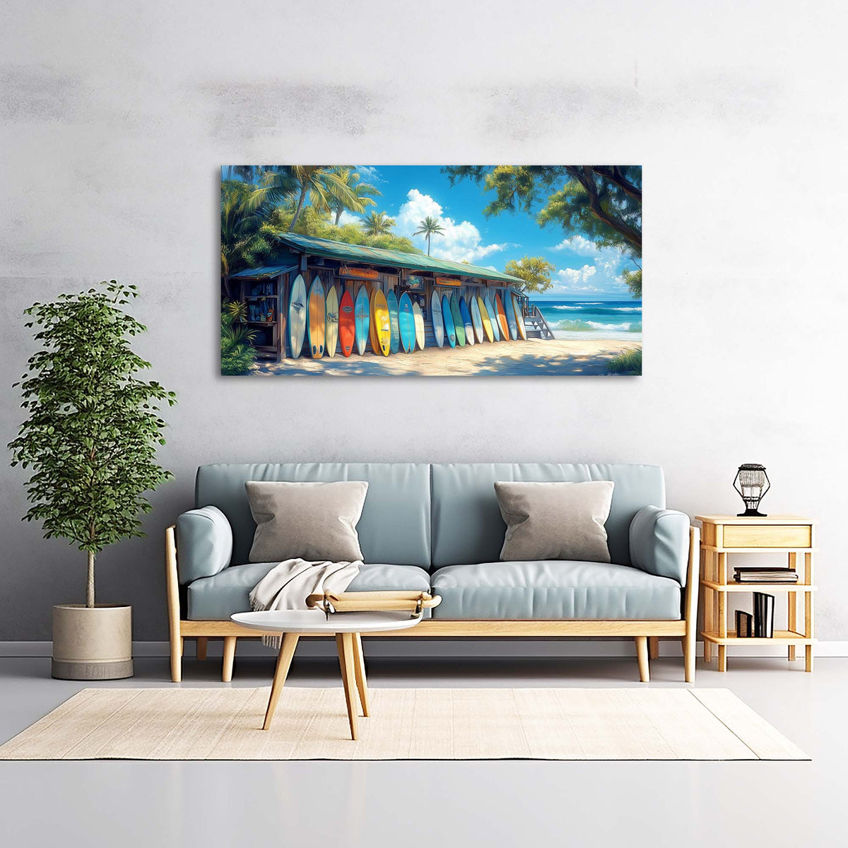 Yellow Tropical Nature Wall Art for Living Room Canvas Painting Prints Artwork Family Bedroom Office Decor