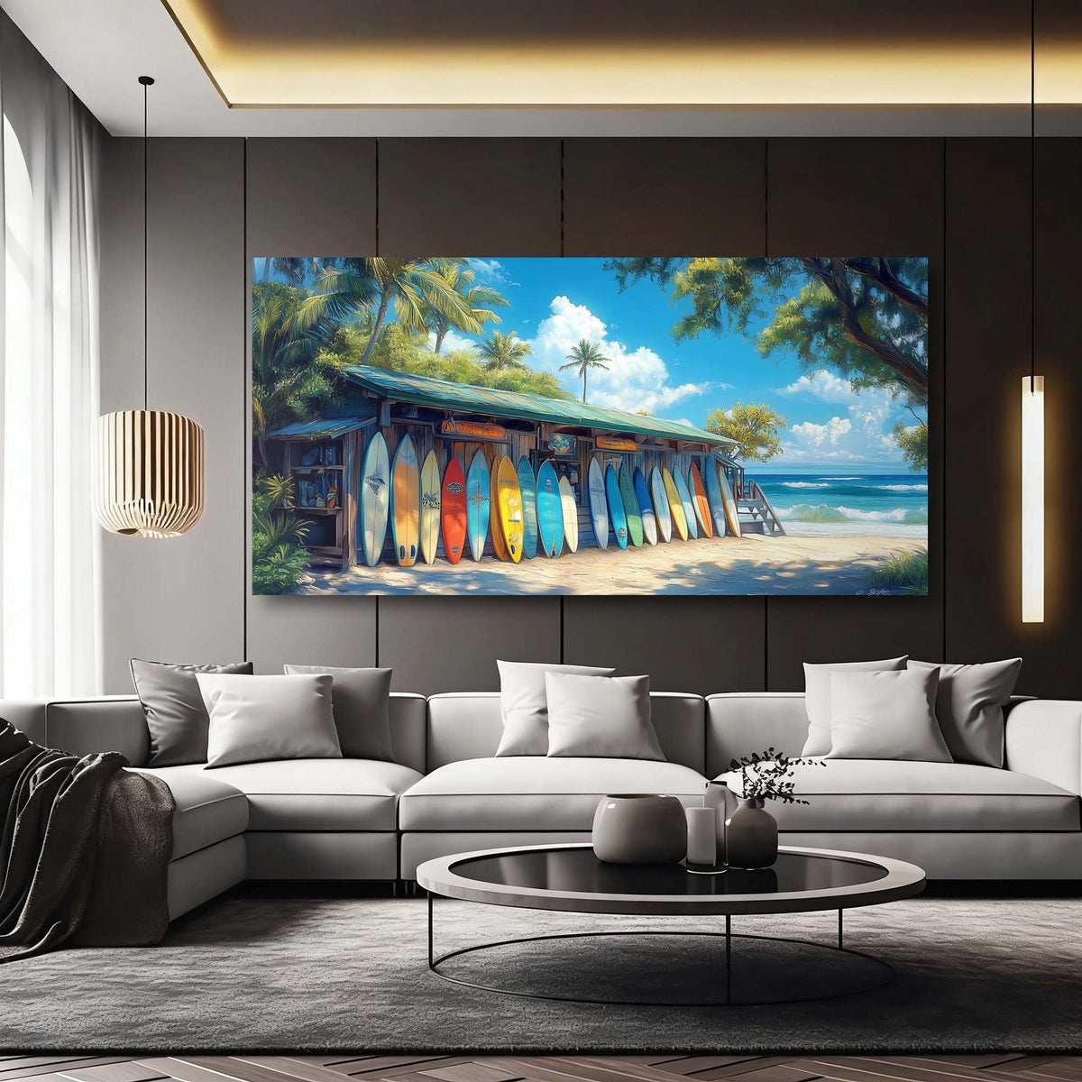 Yellow Tropical Nature Wall Art for Living Room Canvas Painting Prints Artwork Family Bedroom Office Decor