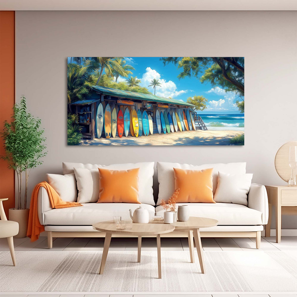 Yellow Tropical Nature Wall Art for Living Room Canvas Painting Prints Artwork Family Bedroom Office Decor
