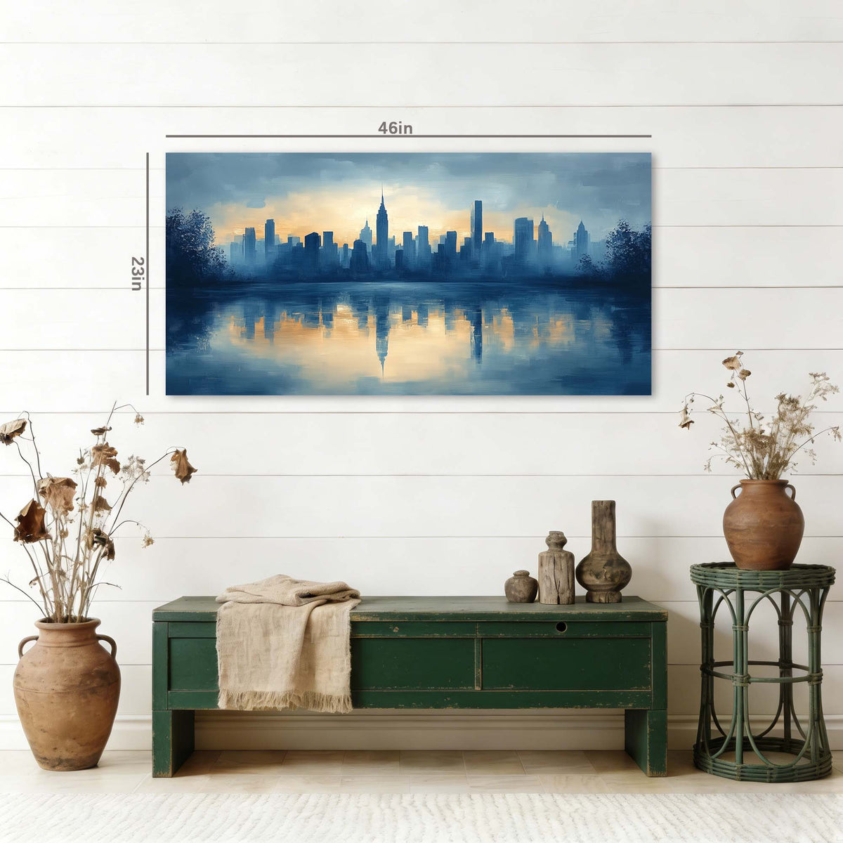 Yellow Urban Nature Wall Art for Living Room Canvas Painting Prints Artwork Family Bedroom Office Decor