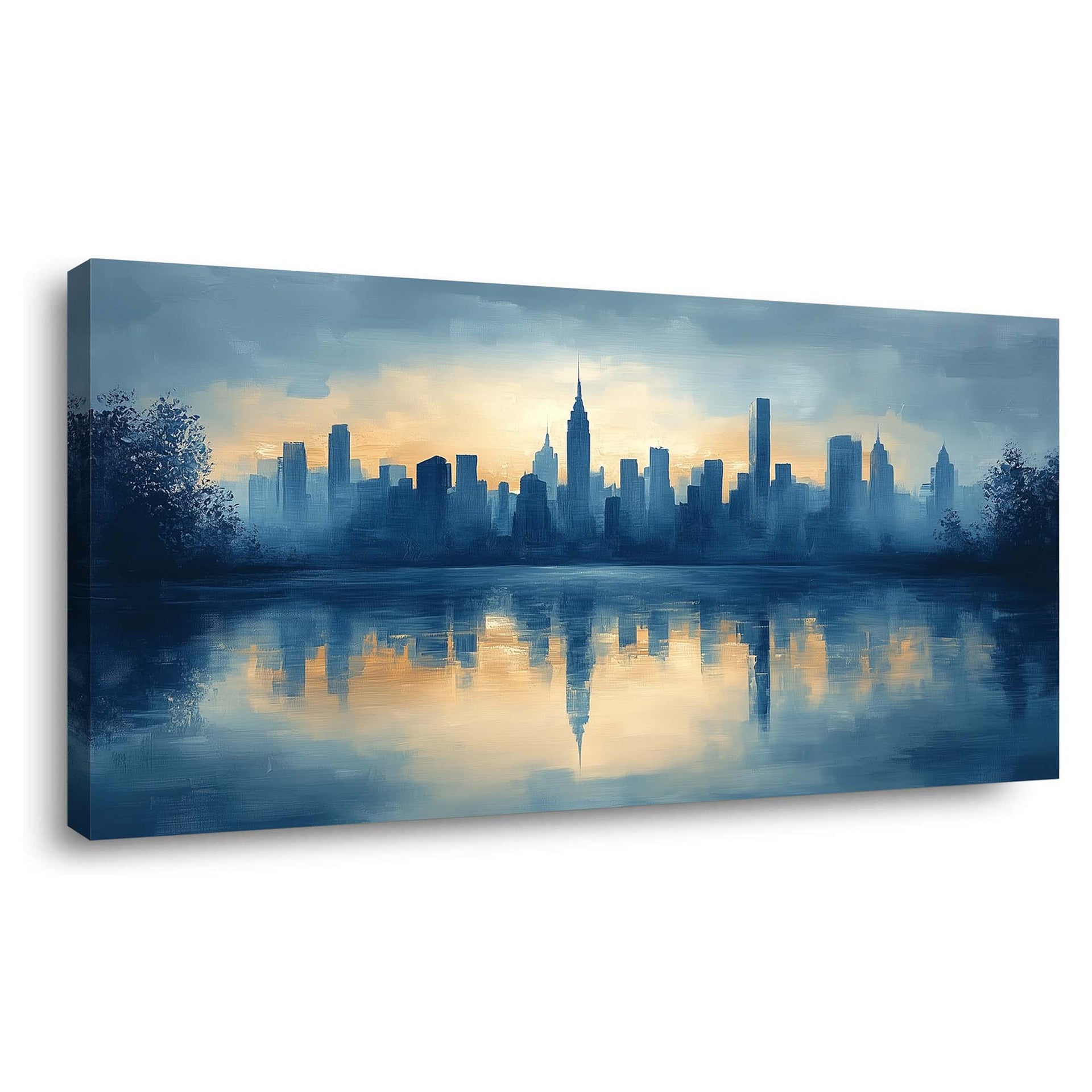 Yellow Urban Nature Wall Art for Living Room Canvas Painting Prints Artwork Family Bedroom Office Decor
