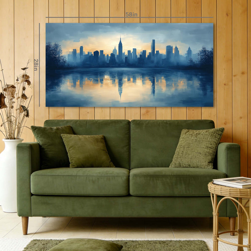 Yellow Urban Nature Wall Art for Living Room Canvas Painting Prints Artwork Family Bedroom Office Decor