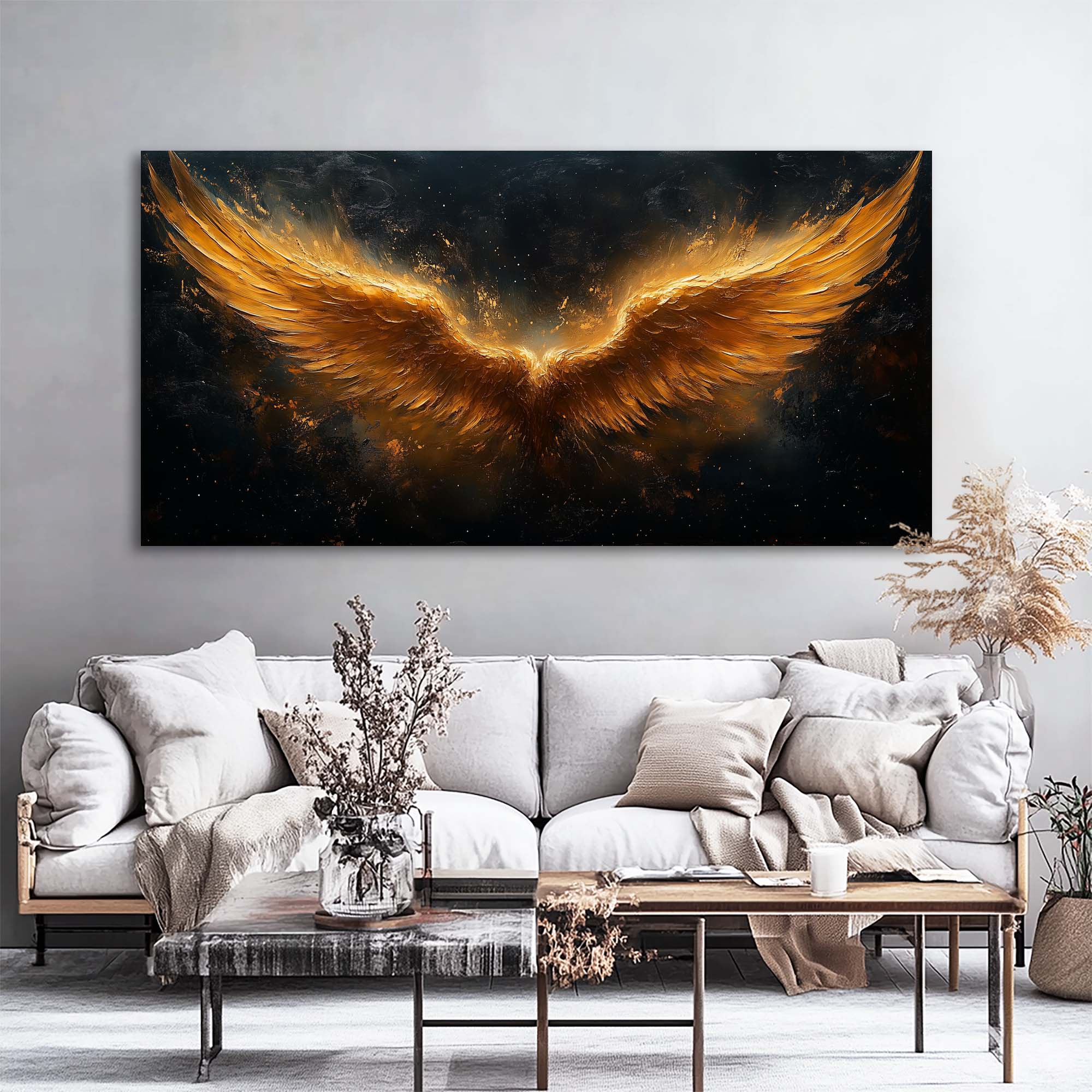 Black Mysterious Horror Wall Art Modern Canvas Painting Prints Artwork Office Hallway Bedroom Living Room Decor