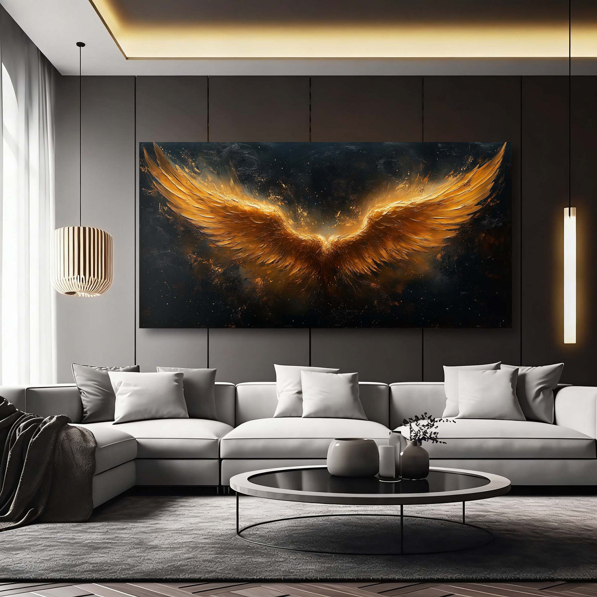 Black Mysterious Horror Wall Art Modern Canvas Painting Prints Artwork Office Hallway Bedroom Living Room Decor