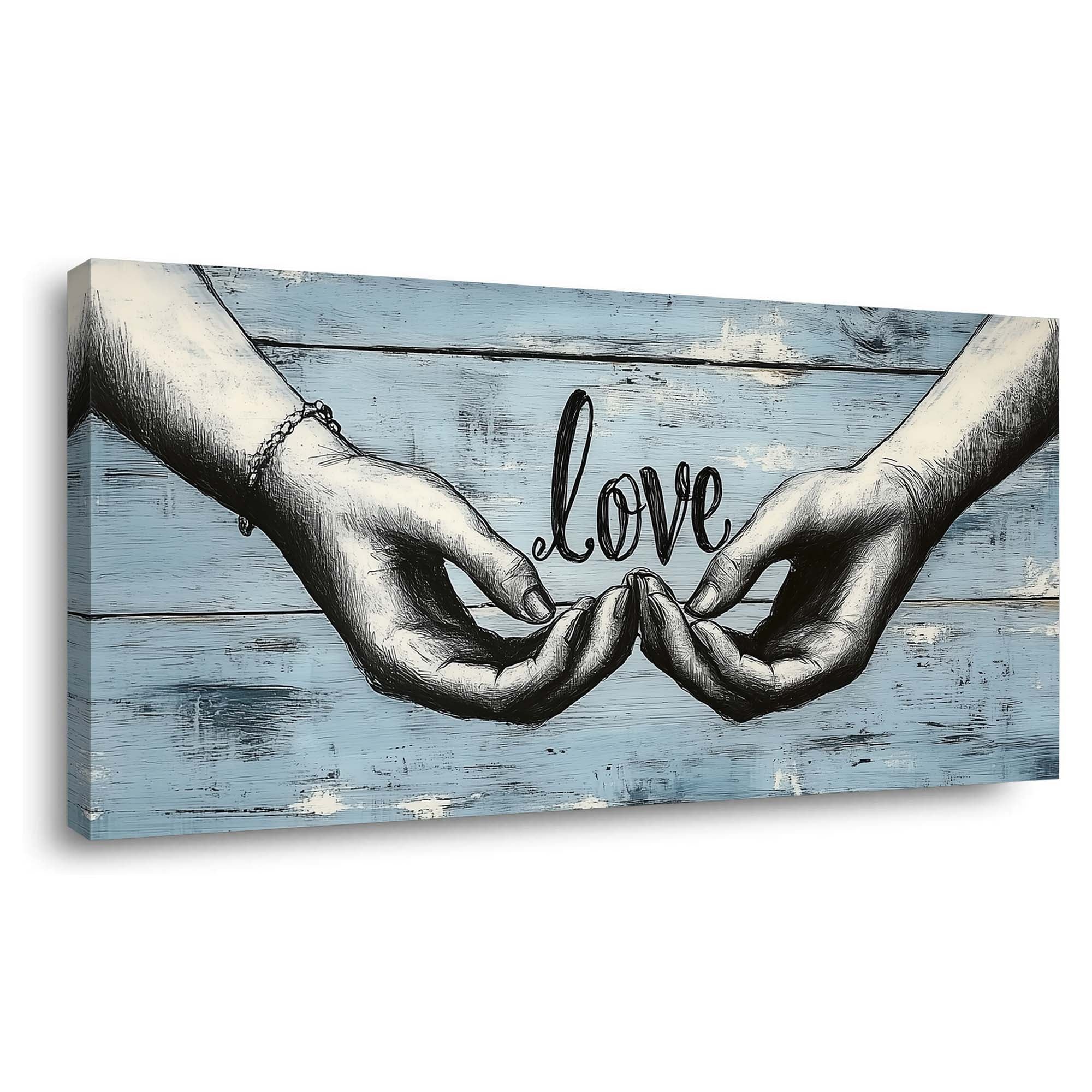 Blue Retro Vintage Wall Art Canvas Painting Prints Artwor Office Bedroom Living Room Decor
