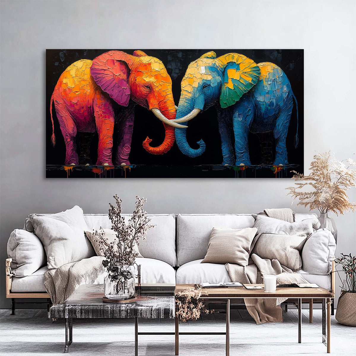 Yellow Black and White Abstract Wall Art for Living Room Canvas Painting Prints Artwork Family Bedroom Office Decor