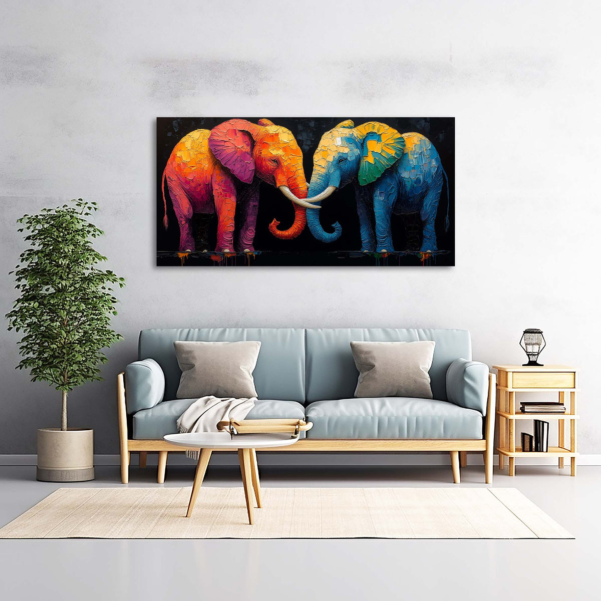 Yellow Black and White Abstract Wall Art for Living Room Canvas Painting Prints Artwork Family Bedroom Office Decor
