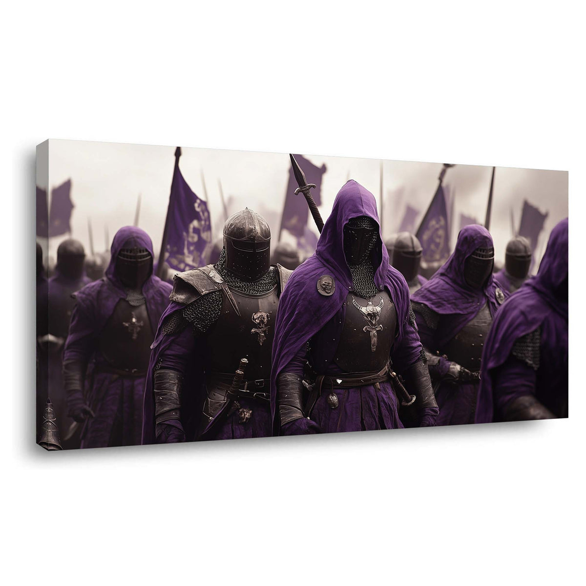 Purple Fantasy Fairytale Wall Art for Living Room Canvas Painting Prints Artwork Family Bedroom Office Decor