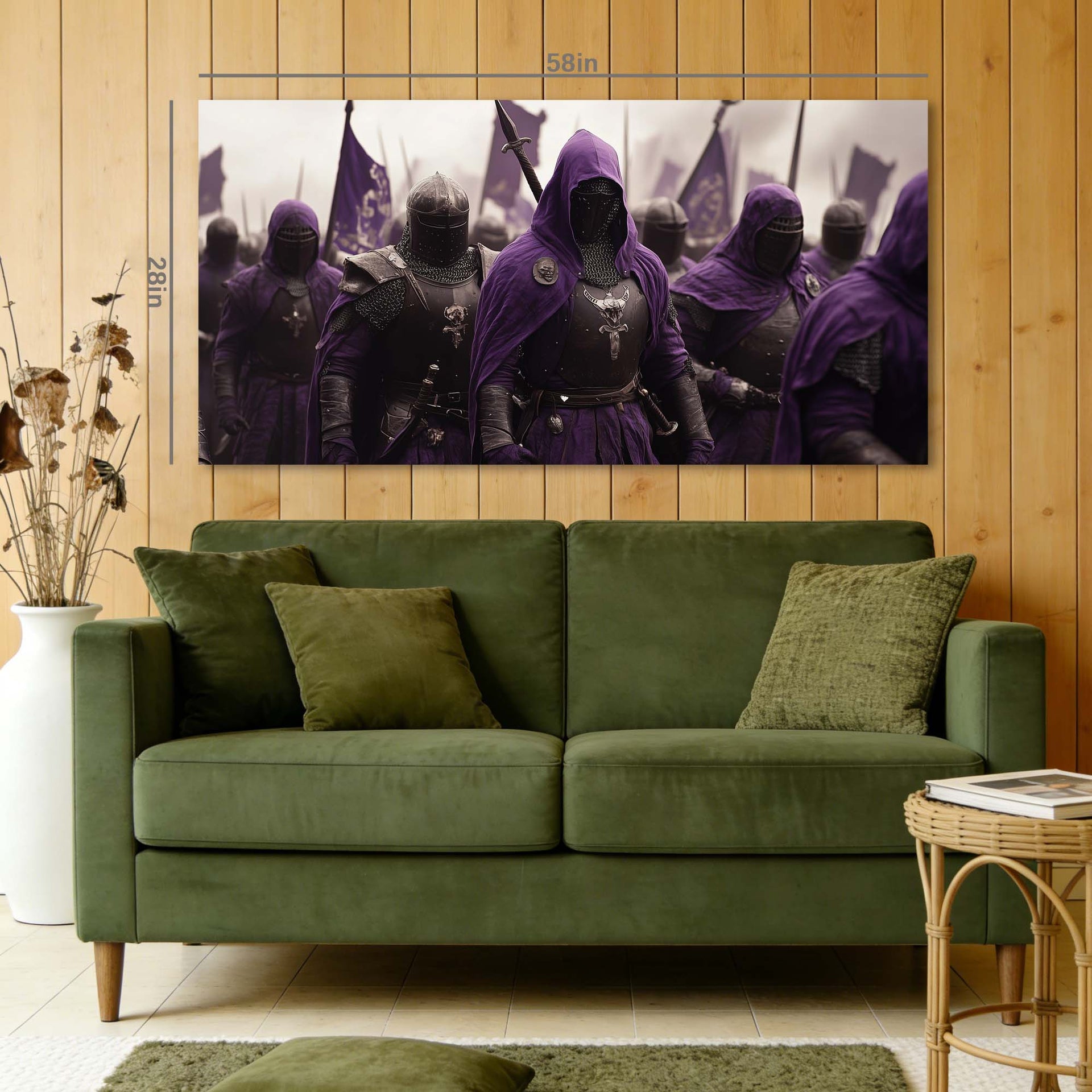 Purple Fantasy Fairytale Wall Art for Living Room Canvas Painting Prints Artwork Family Bedroom Office Decor