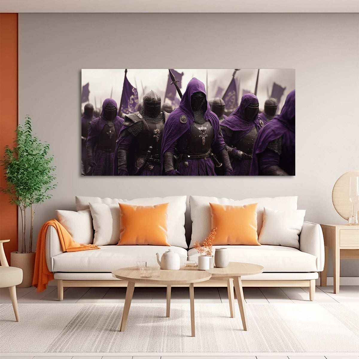 Purple Fantasy Fairytale Wall Art for Living Room Canvas Painting Prints Artwork Family Bedroom Office Decor