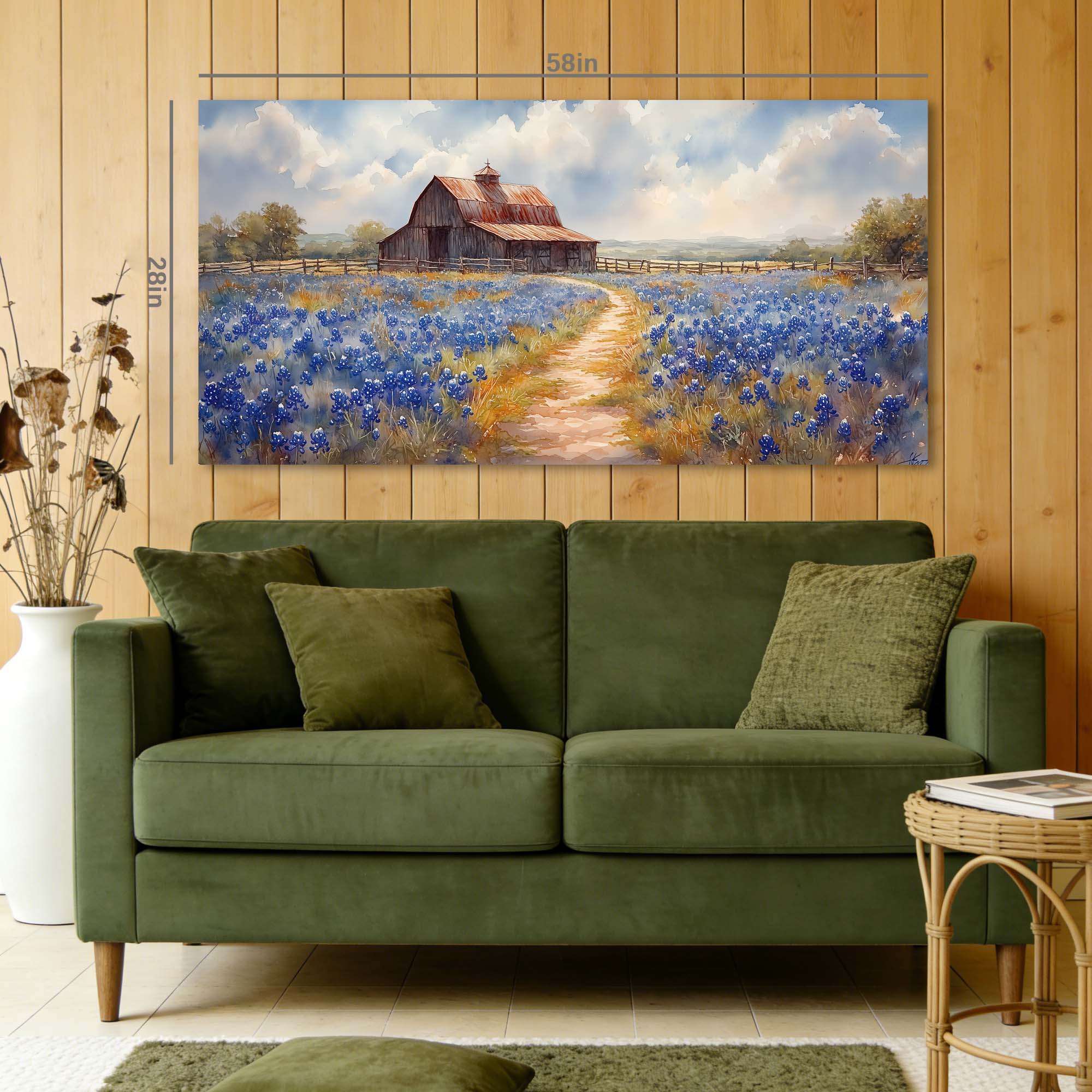 Khaki Country Nature Canvas Wall Art for Living Room Prints Artwork Bedroom Office Decor