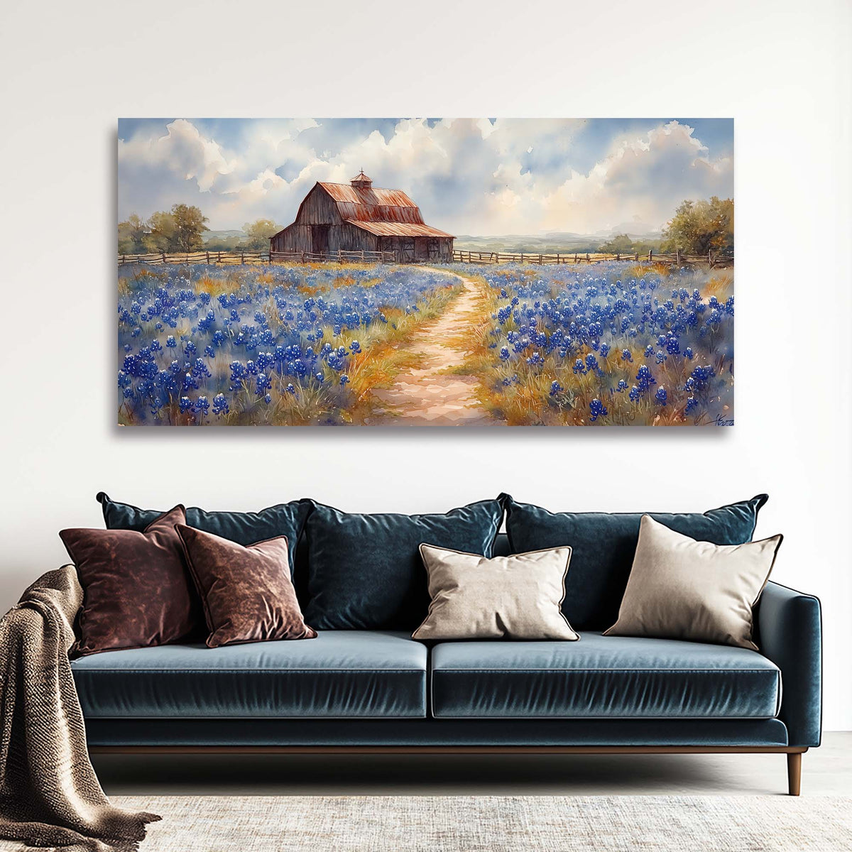 Khaki Country Nature Canvas Wall Art for Living Room Prints Artwork Bedroom Office Decor