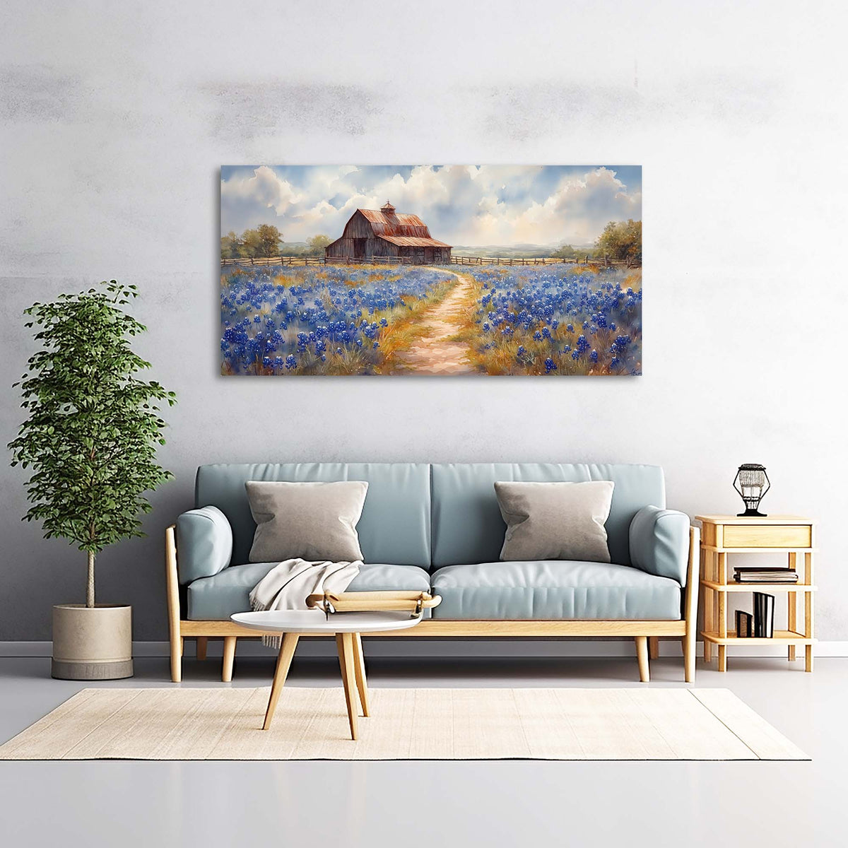 Khaki Country Nature Canvas Wall Art for Living Room Prints Artwork Bedroom Office Decor