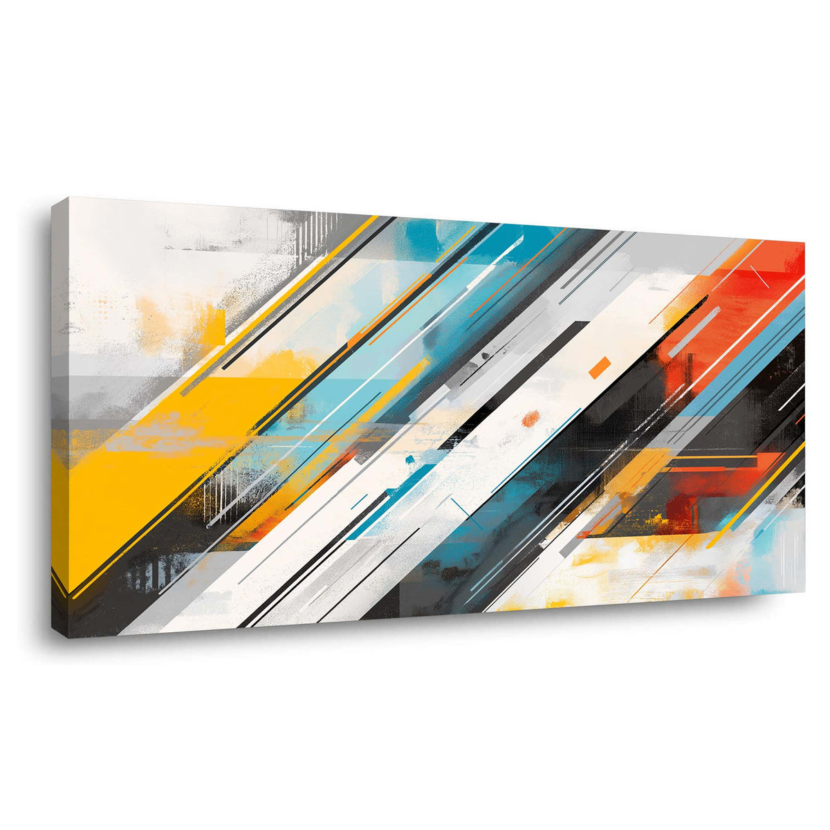 Black Black and White Abstract Wall Art Modern Canvas Painting Prints Artwork Office Hallway Bedroom Living Room Decor