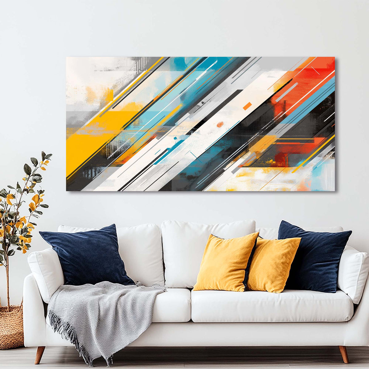 Black Black and White Abstract Wall Art Modern Canvas Painting Prints Artwork Office Hallway Bedroom Living Room Decor