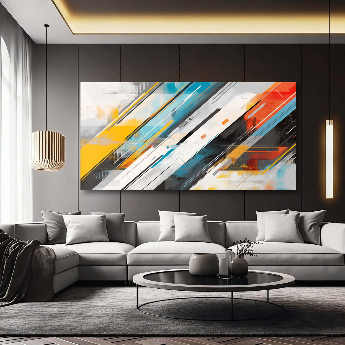 Black Black and White Abstract Wall Art Modern Canvas Painting Prints Artwork Office Hallway Bedroom Living Room Decor