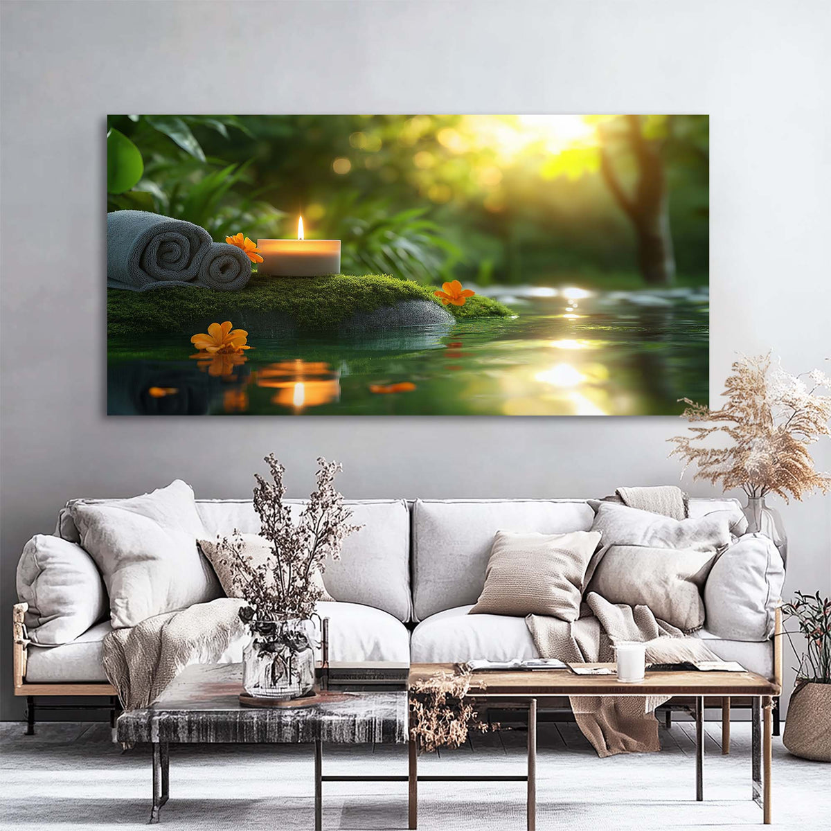 Cyan Wildlife Nature Wall Art Canvas Painting Prints Artwor Office Bedroom Living Room Decor