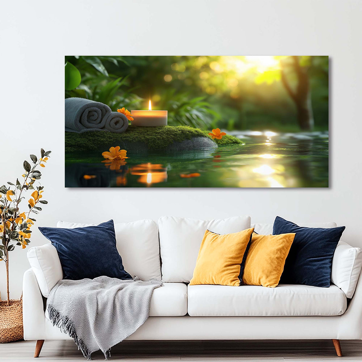 Cyan Wildlife Nature Wall Art Canvas Painting Prints Artwor Office Bedroom Living Room Decor