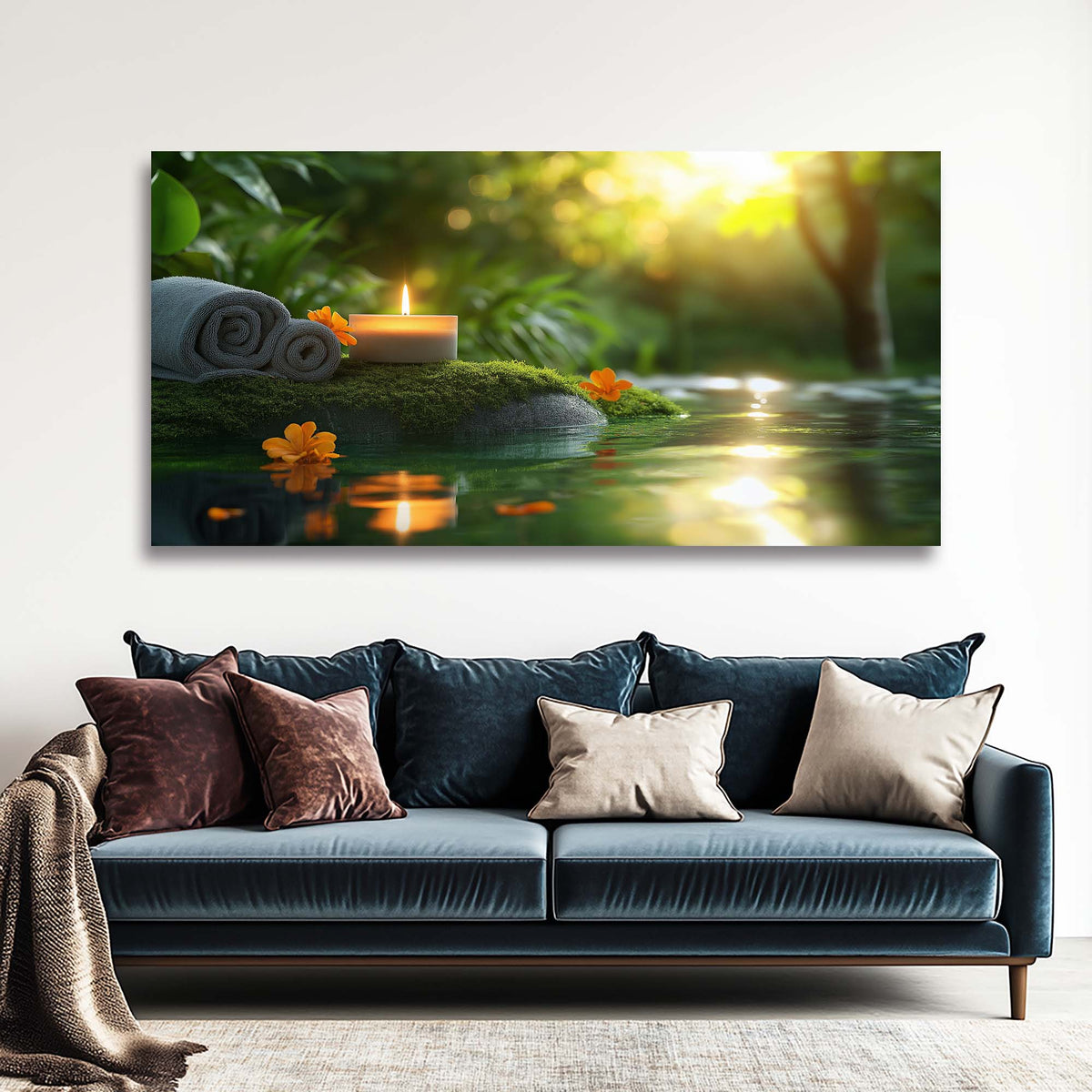 Cyan Wildlife Nature Wall Art Canvas Painting Prints Artwor Office Bedroom Living Room Decor