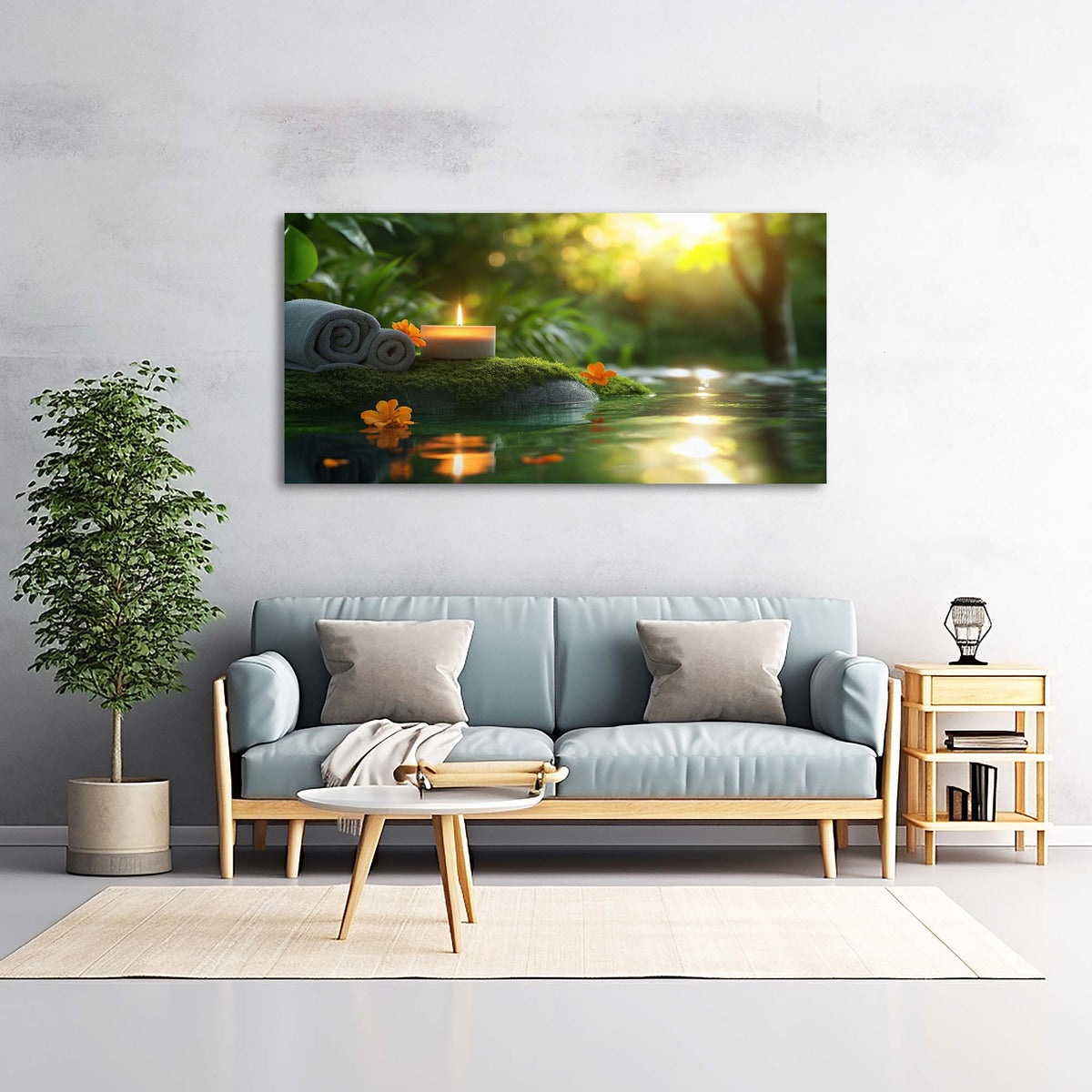 Cyan Wildlife Nature Wall Art Canvas Painting Prints Artwor Office Bedroom Living Room Decor