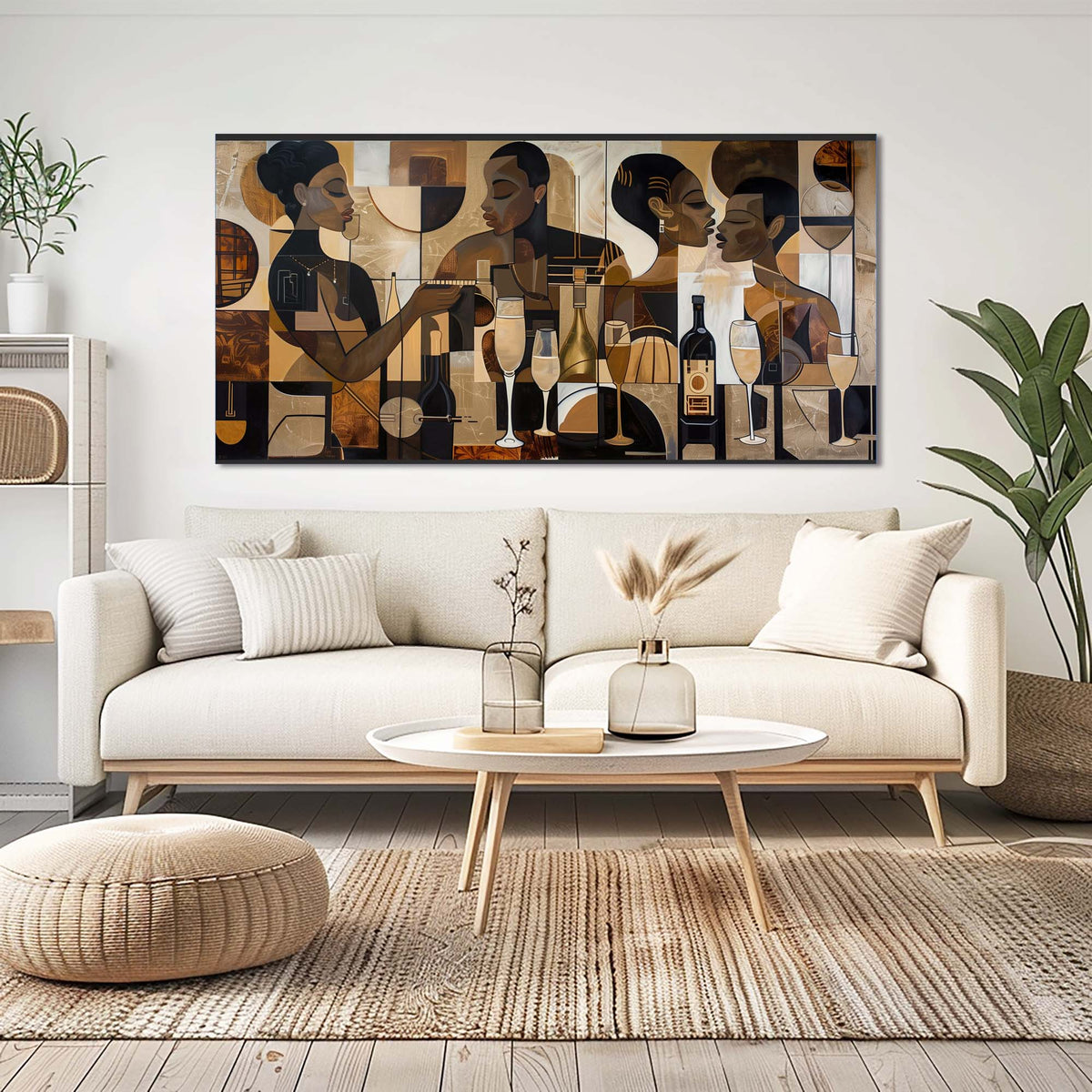 Black Black and White Abstract Wall Art for Living Room Canvas Painting Prints Artwork Family Bedroom Office Decor