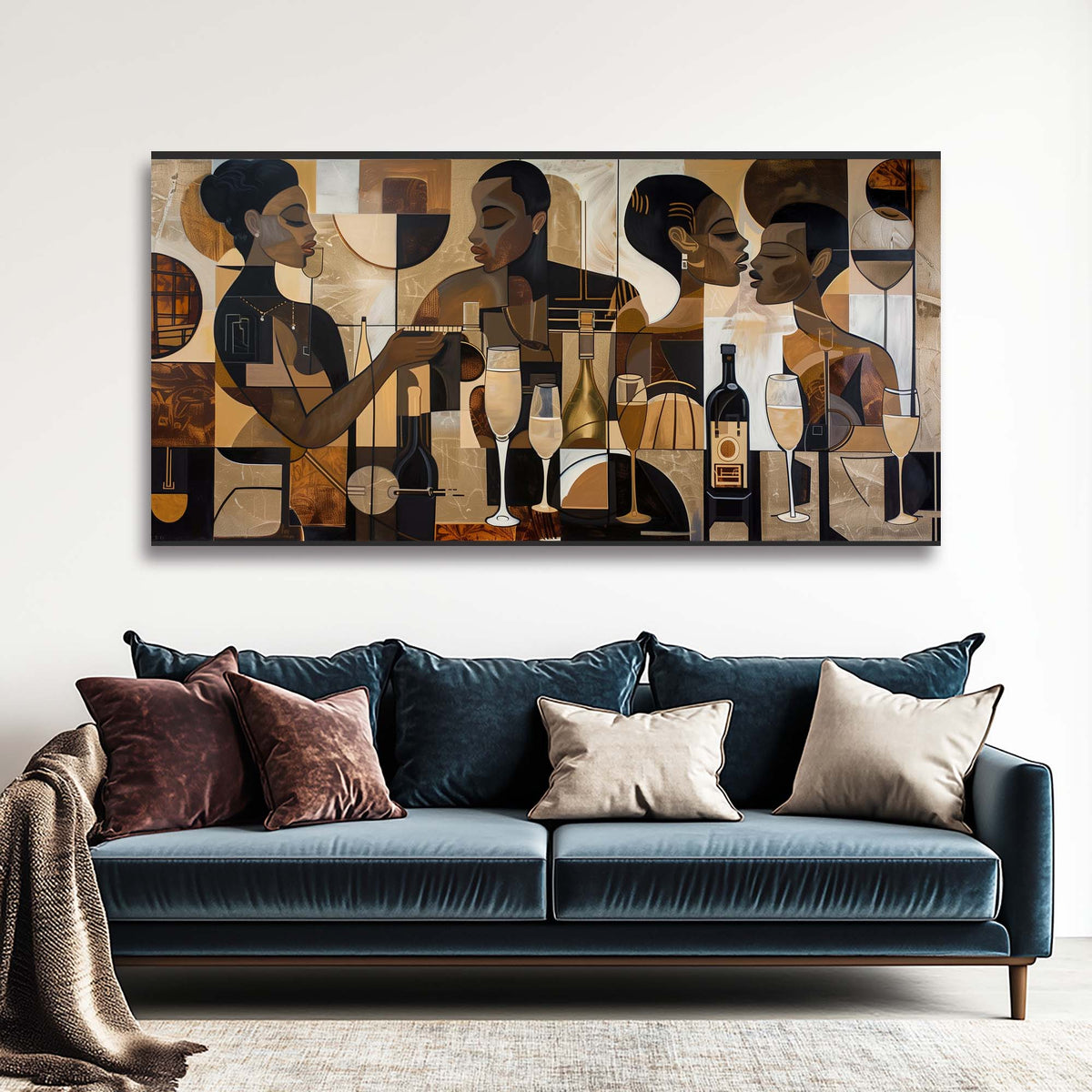 Black Black and White Abstract Wall Art for Living Room Canvas Painting Prints Artwork Family Bedroom Office Decor