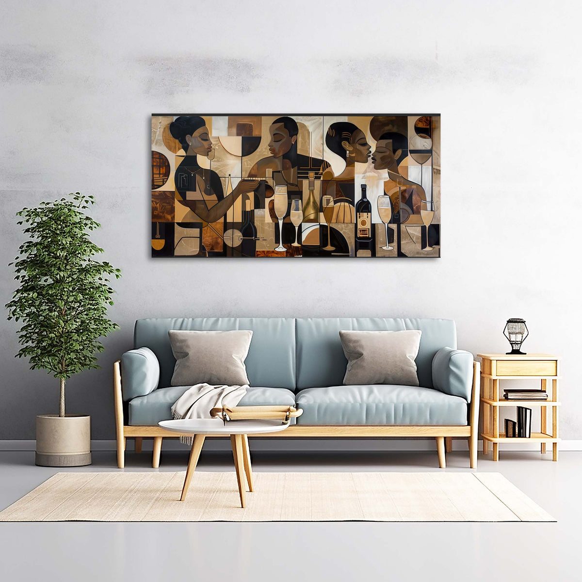 Black Black and White Abstract Wall Art for Living Room Canvas Painting Prints Artwork Family Bedroom Office Decor