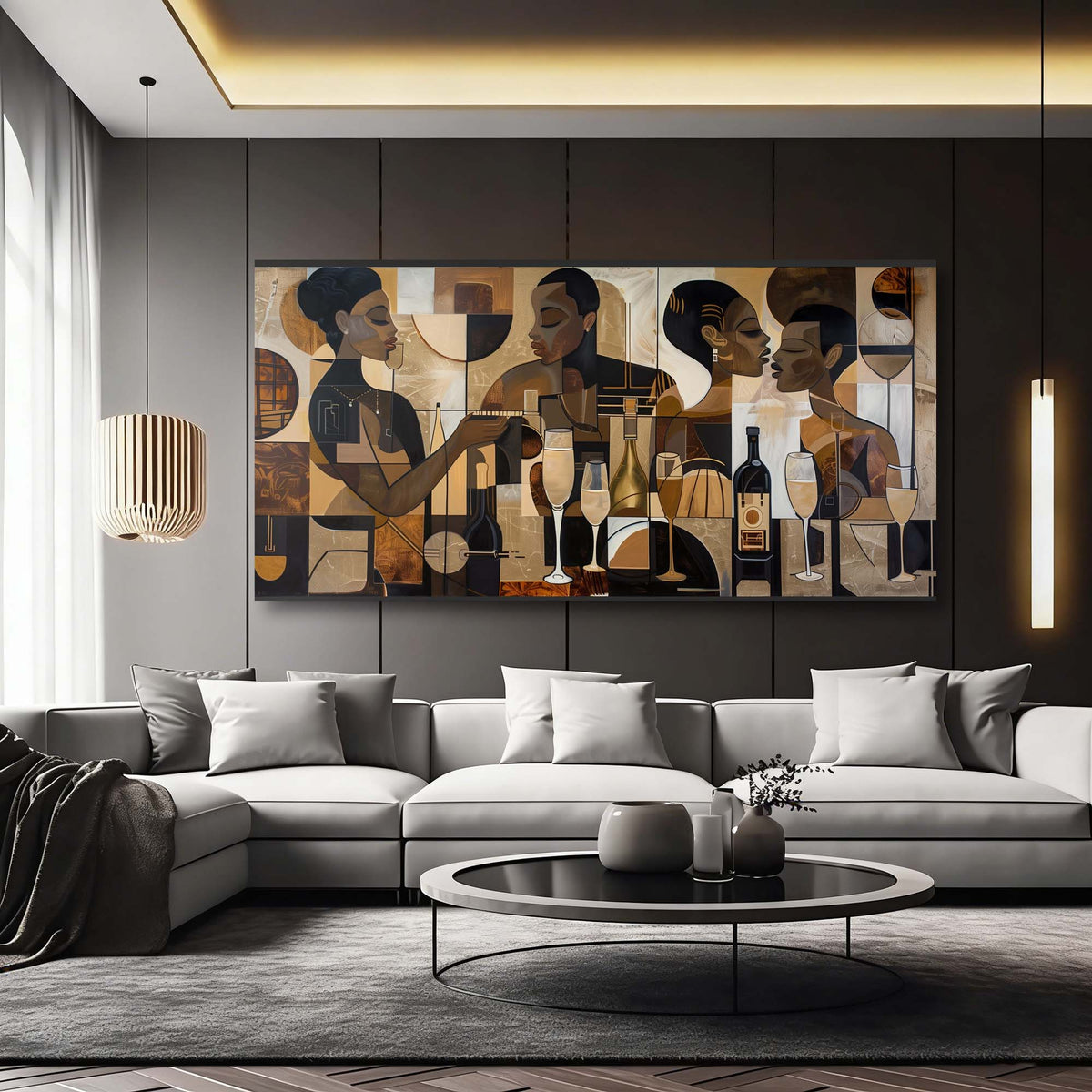 Black Black and White Abstract Wall Art for Living Room Canvas Painting Prints Artwork Family Bedroom Office Decor