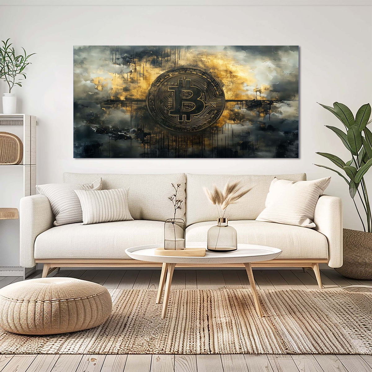 White Nature Wall Art for Living Room Canvas Painting Prints Art Deco Artwork Office Bedroom Decor