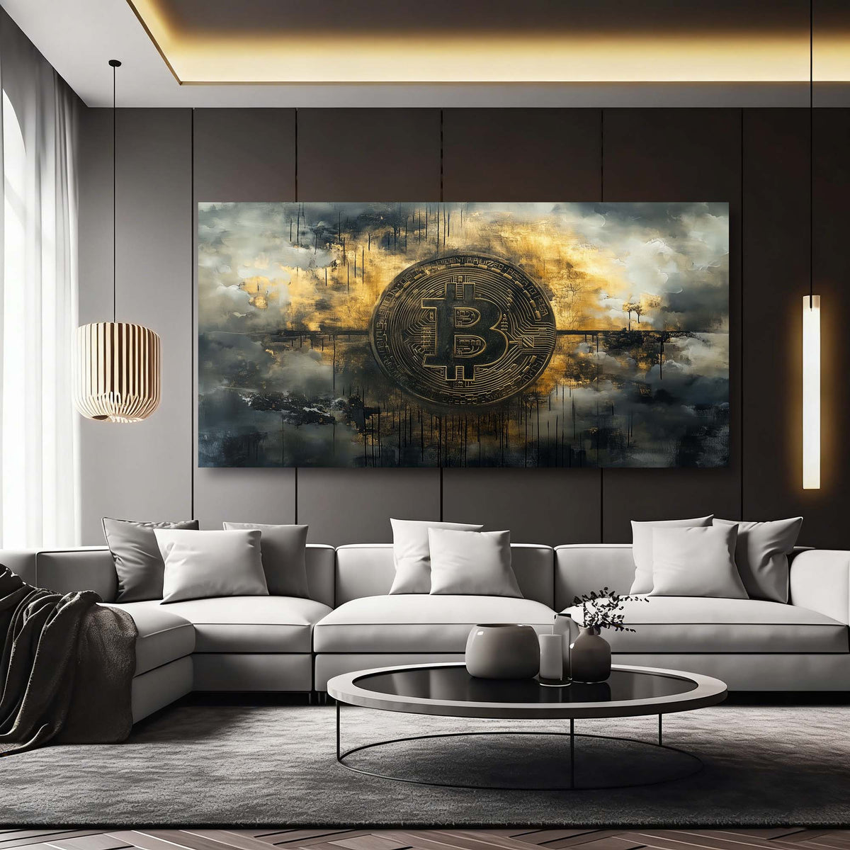 White Nature Wall Art for Living Room Canvas Painting Prints Art Deco Artwork Office Bedroom Decor