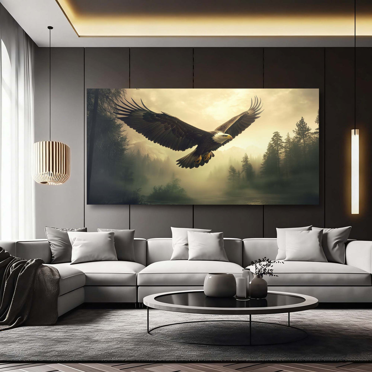 Red Mysterious Nature Wall Art Canvas Painting Prints Artwor Office Bedroom Living Room Decor
