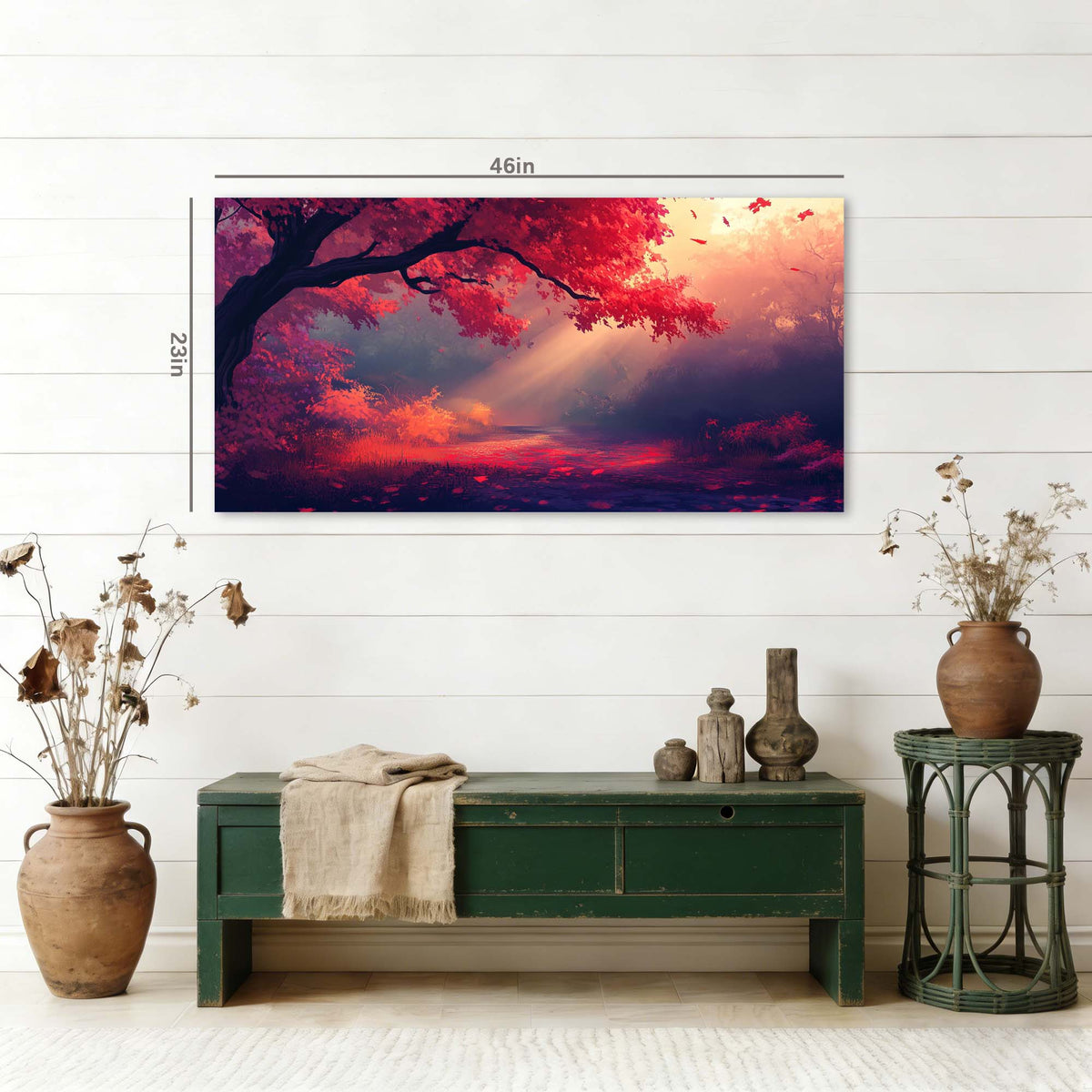 Orange Mysterious Nature Wall Art Modern Canvas Painting Prints Artwork Office Hallway Bedroom Living Room Decor