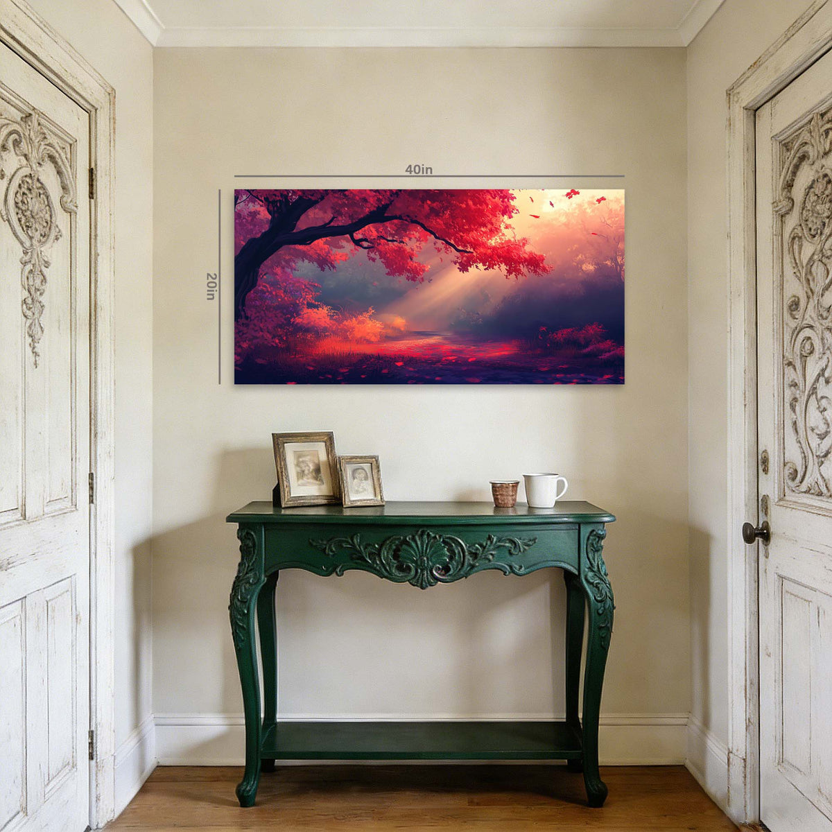 Orange Mysterious Nature Wall Art Modern Canvas Painting Prints Artwork Office Hallway Bedroom Living Room Decor