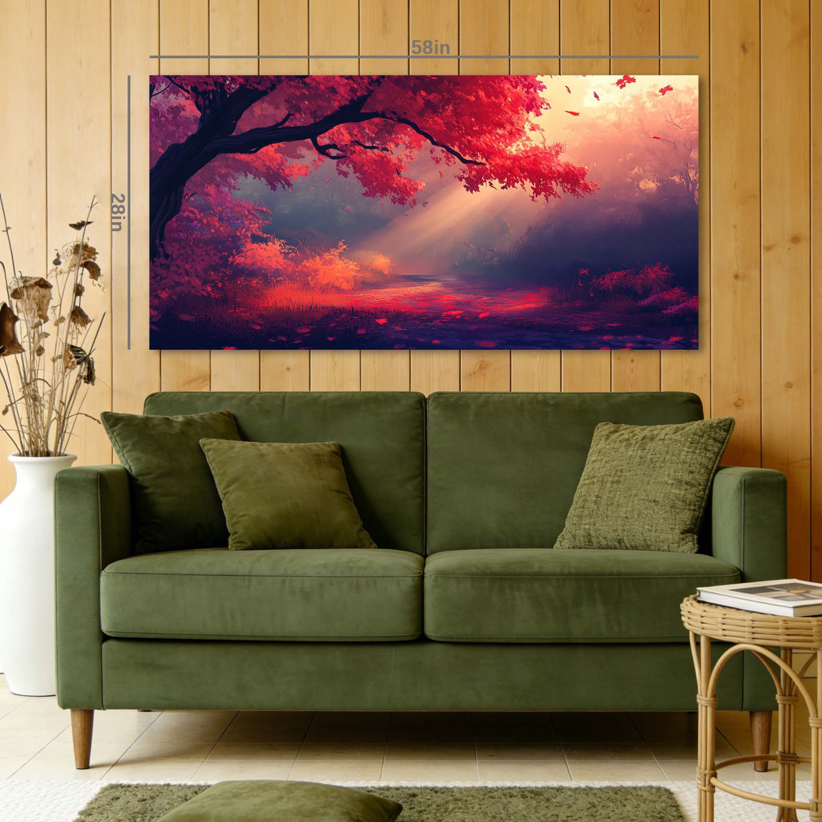 Orange Mysterious Nature Wall Art Modern Canvas Painting Prints Artwork Office Hallway Bedroom Living Room Decor