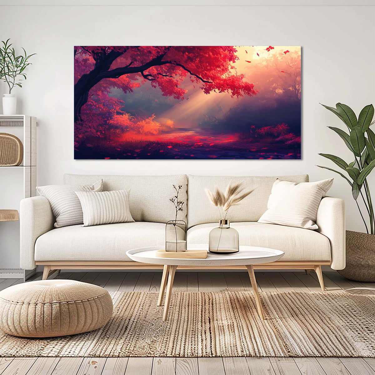 Orange Mysterious Nature Wall Art Modern Canvas Painting Prints Artwork Office Hallway Bedroom Living Room Decor