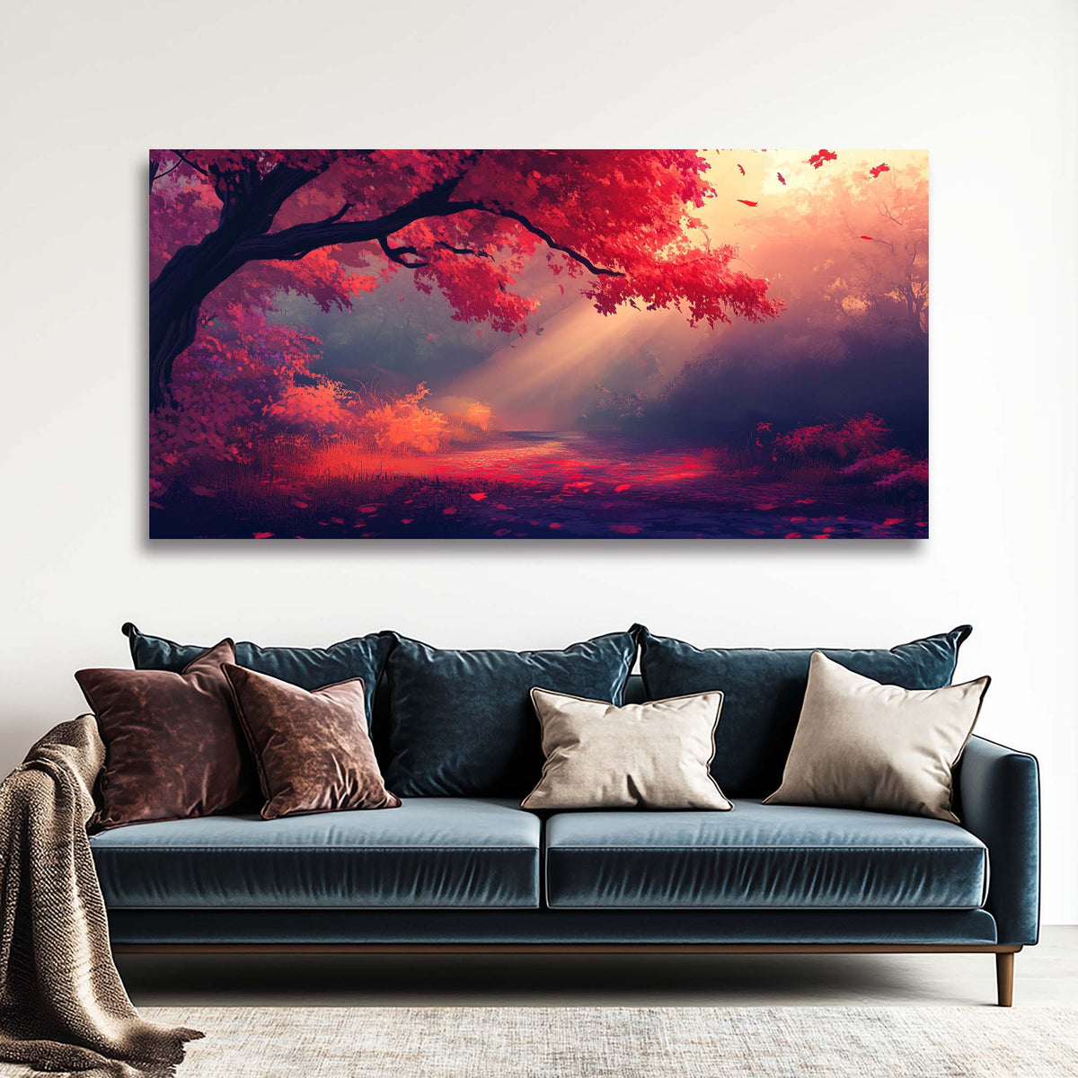 Orange Mysterious Nature Wall Art Modern Canvas Painting Prints Artwork Office Hallway Bedroom Living Room Decor