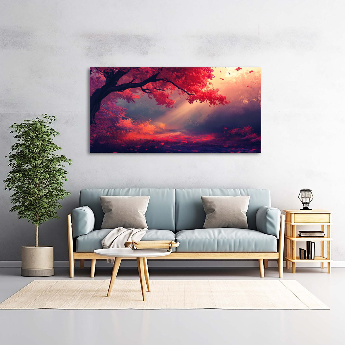 Orange Mysterious Nature Wall Art Modern Canvas Painting Prints Artwork Office Hallway Bedroom Living Room Decor