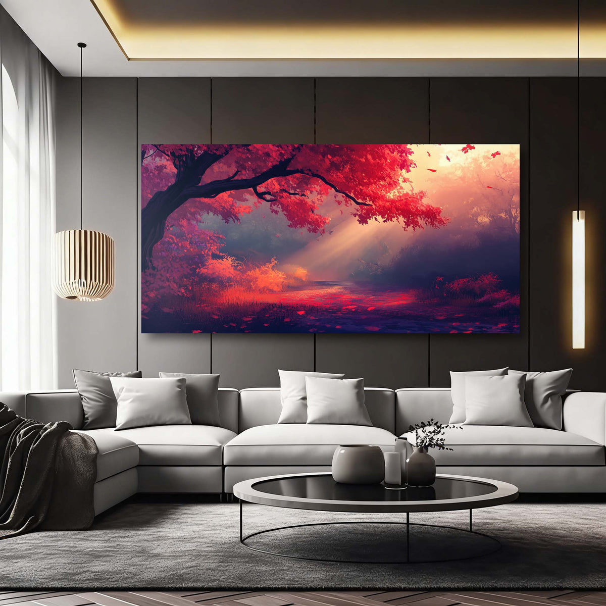 Orange Mysterious Nature Wall Art Modern Canvas Painting Prints Artwork Office Hallway Bedroom Living Room Decor