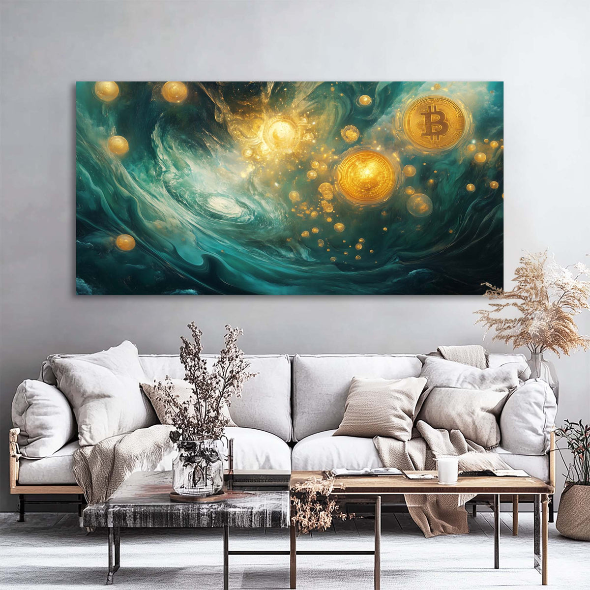 Red Mysterious Horror Wall Art Canvas Painting Prints Artwor Office Bedroom Living Room Decor