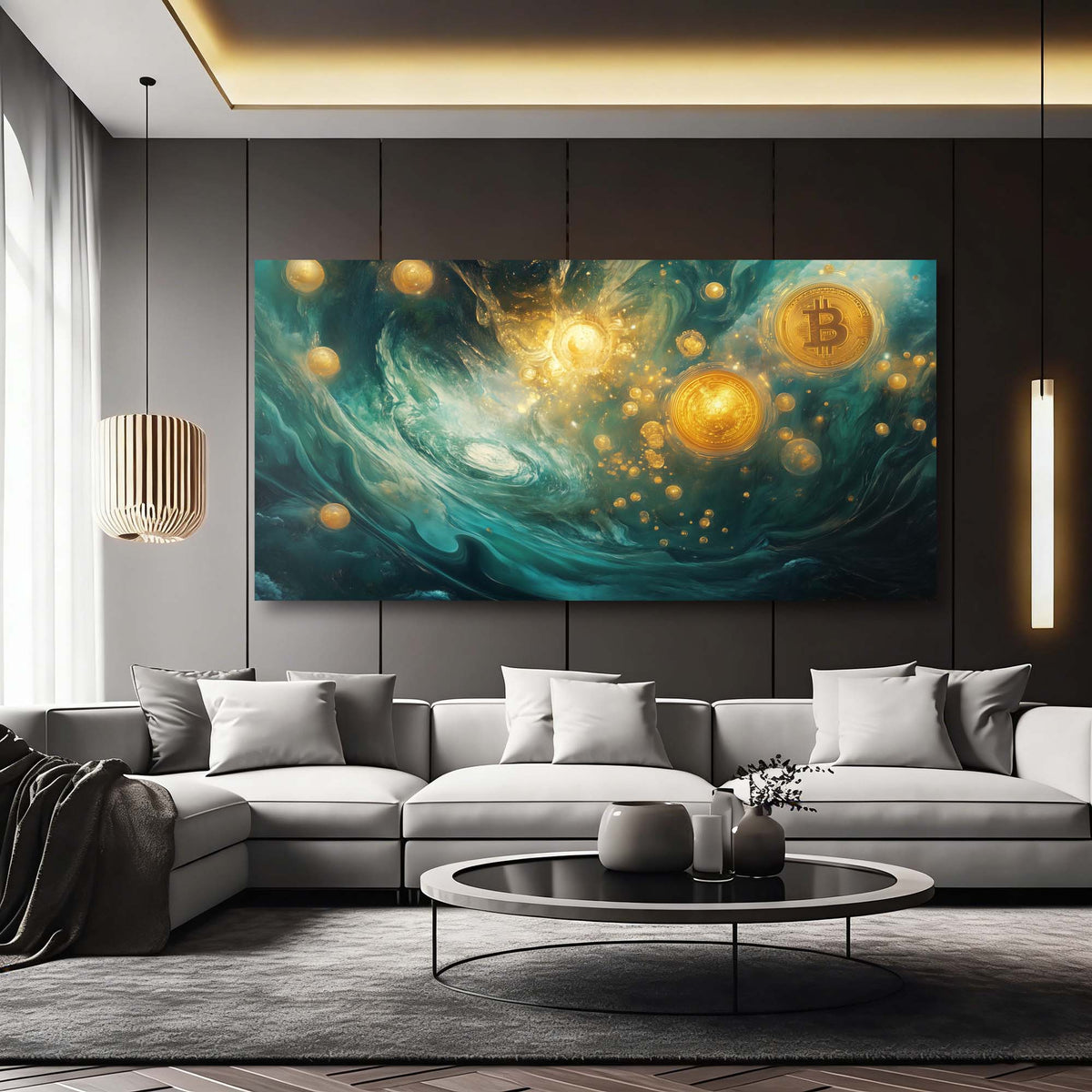 Red Mysterious Horror Wall Art Canvas Painting Prints Artwor Office Bedroom Living Room Decor