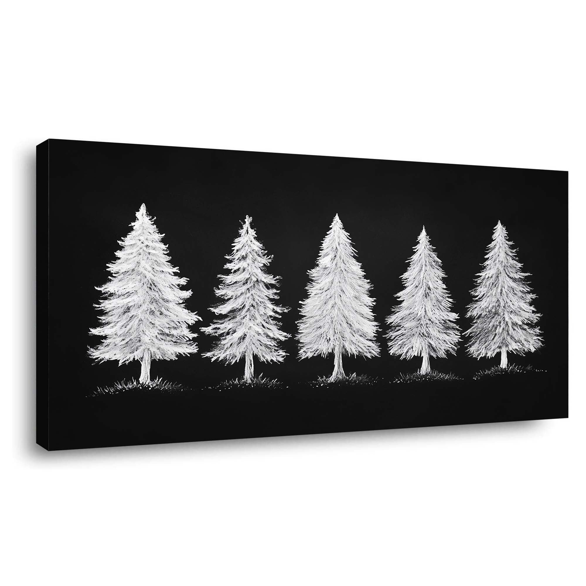 White nature canvas wall art