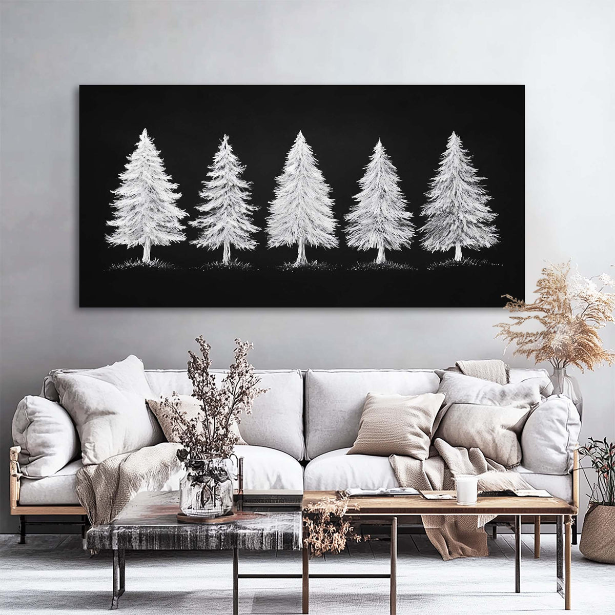 White Nature Wall Art Paintings Print Canvas Painting Prints Modern Artwork Office Living Room Over the Couch Bedroom Decor