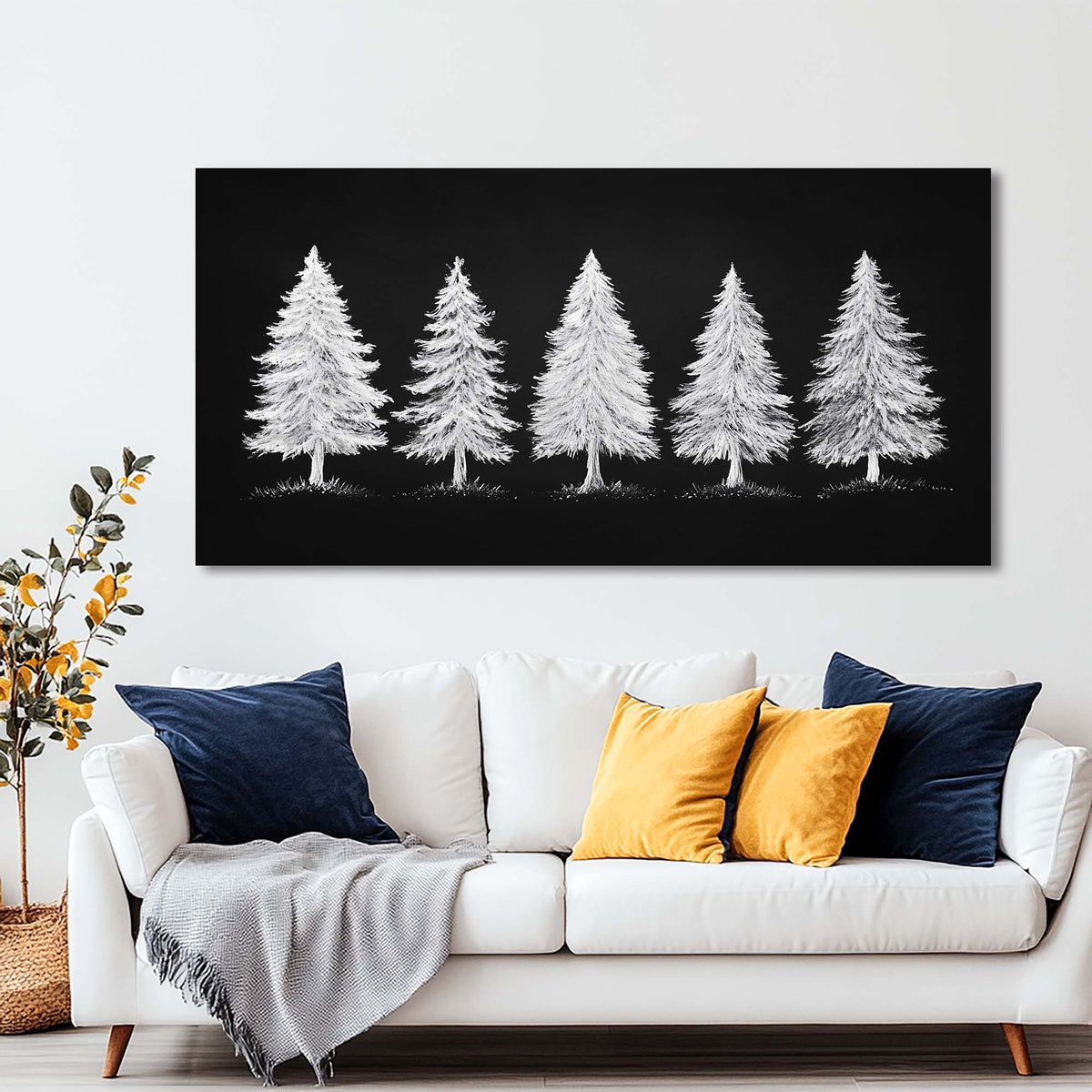 White Nature Wall Art Paintings Print Canvas Painting Prints Modern Artwork Office Living Room Over the Couch Bedroom Decor