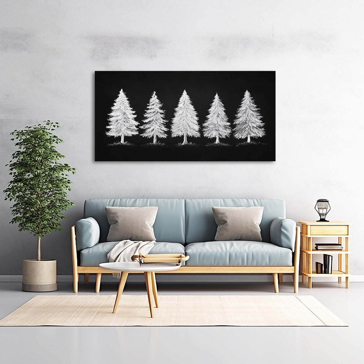 White Nature Wall Art Paintings Print Canvas Painting Prints Modern Artwork Office Living Room Over the Couch Bedroom Decor