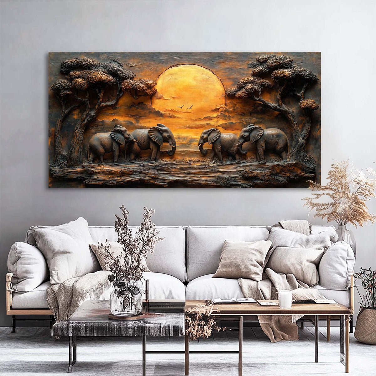 Brown Wildlife Nature Canvas Wall Art for Living Room Prints Artwork Bedroom Office Decor