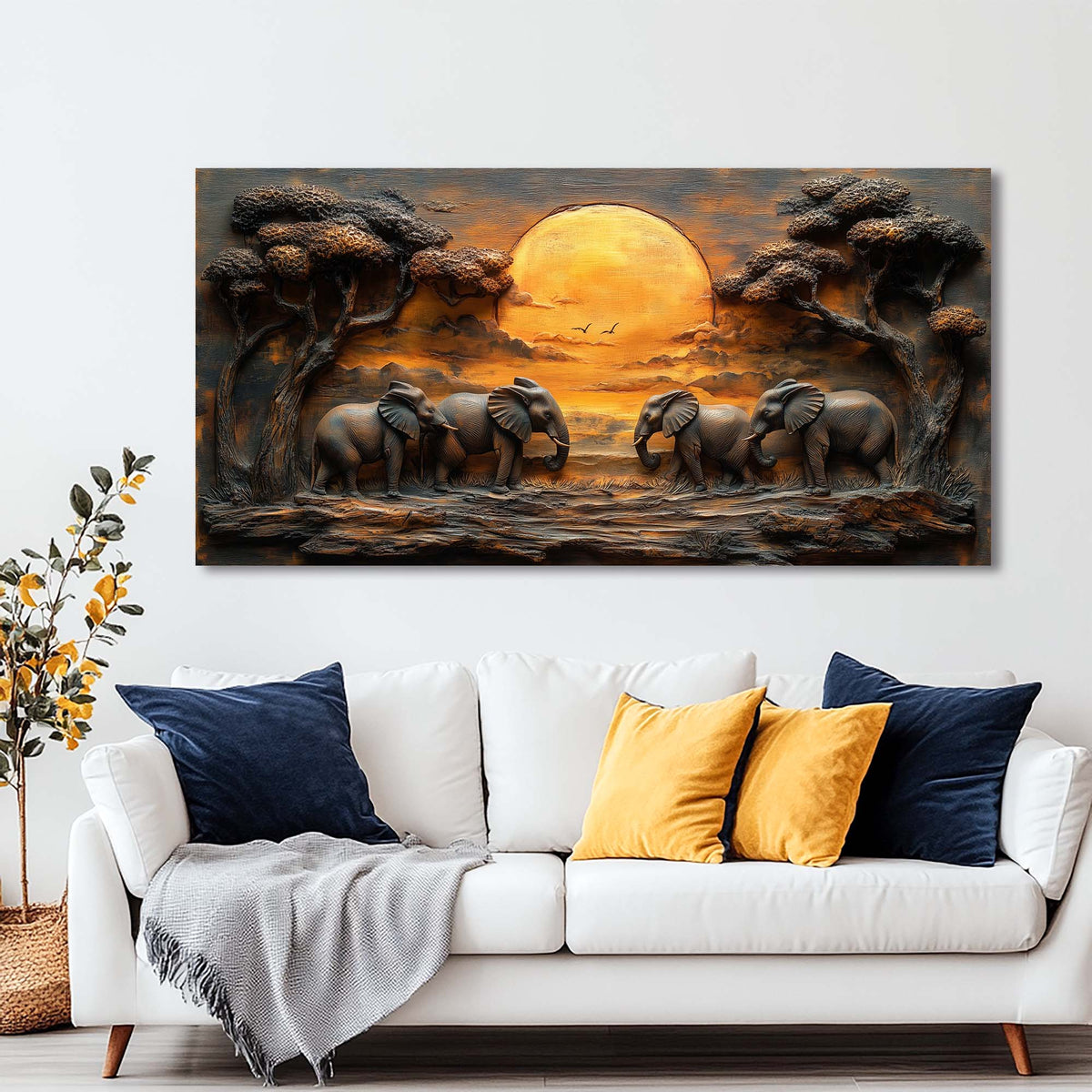 Brown Wildlife Nature Canvas Wall Art for Living Room Prints Artwork Bedroom Office Decor