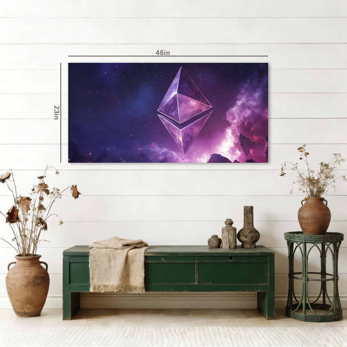 Blue Mysterious Horror Wall Art Modern Canvas Painting Prints Artwork Office Hallway Bedroom Living Room Decor
