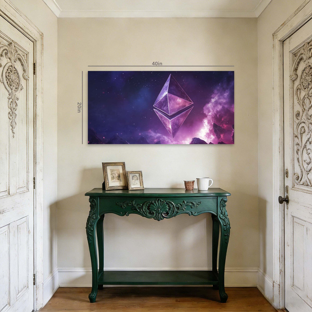 Blue Mysterious Horror Wall Art Modern Canvas Painting Prints Artwork Office Hallway Bedroom Living Room Decor