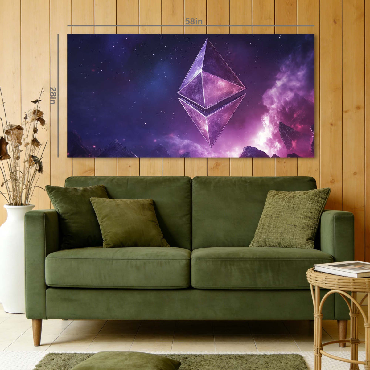 Blue Mysterious Horror Wall Art Modern Canvas Painting Prints Artwork Office Hallway Bedroom Living Room Decor