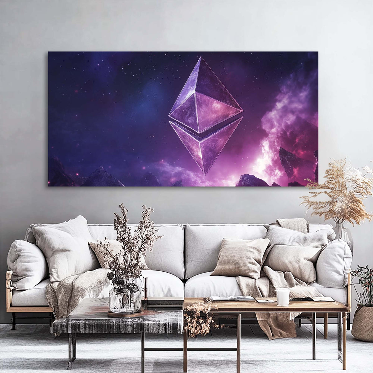 Blue Mysterious Horror Wall Art Modern Canvas Painting Prints Artwork Office Hallway Bedroom Living Room Decor